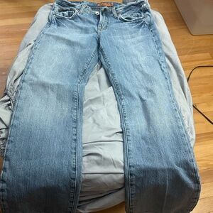 Elegant Light Blue Women's Wide Leg Jeans